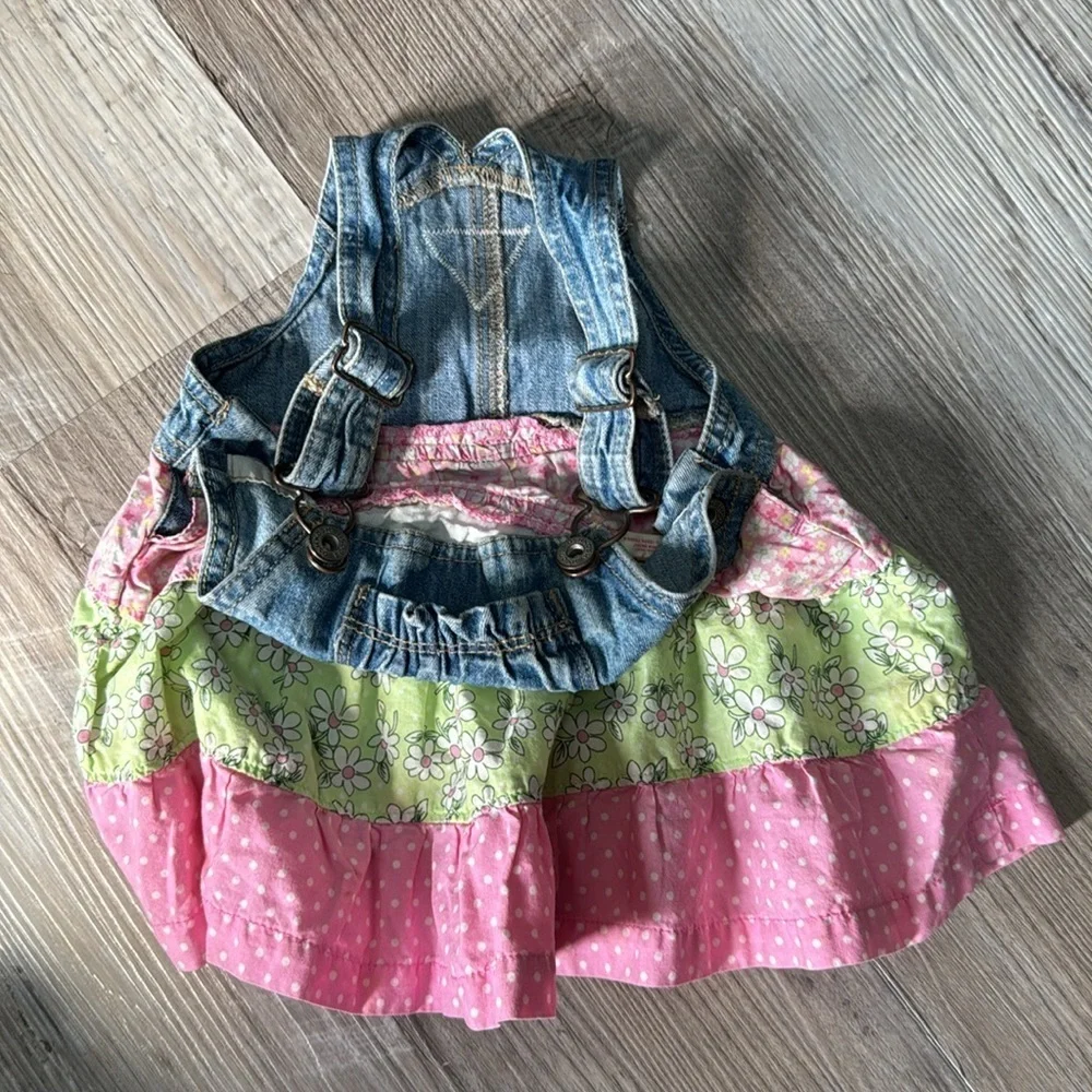 OSHKOSH B-gosh tiered ruffle bib overall skirtall